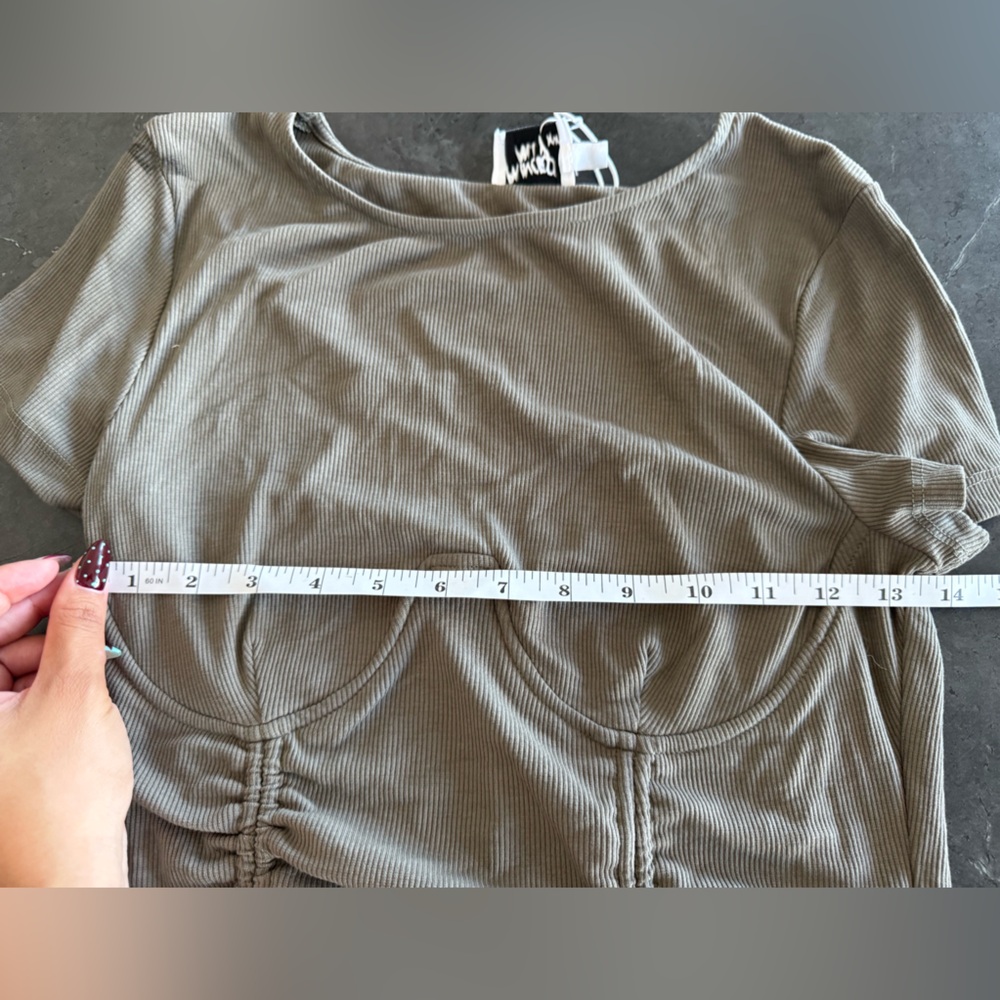 Princess Polly Khaki Stormi Top - Picture 3 of 5